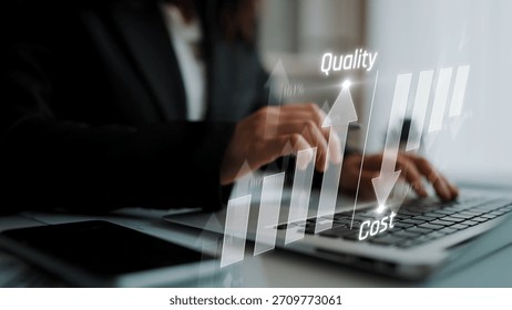 Increase quality and reduce cost represent quality, cost, and performance optimization for business strategy and resource efficiency Marrow