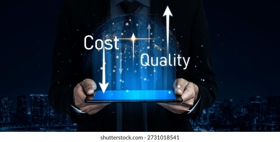 Increase quality and reduce cost represent quality, cost, and performance optimization for business strategy and resource efficiency Vouch