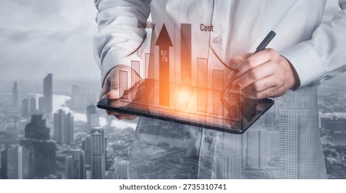Increase quality and reduce cost represent quality, cost, and performance optimization for business strategy and resource efficiency Vouch