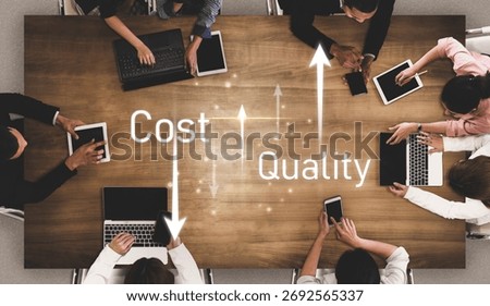 Increase quality and reduce cost represent quality, cost, and performance optimization for business strategy and resource efficiency Vouch