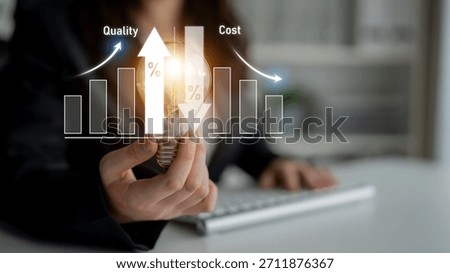 Increase quality and reduce cost represent quality, cost, and performance optimization for business strategy and resource efficiency Latch