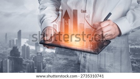 Increase quality and reduce cost represent quality, cost, and performance optimization for business strategy and resource efficiency Vouch