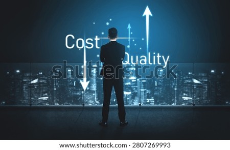 Increase quality and reduce cost represent quality, cost, and performance optimization for business strategy and resource efficiency Vouch