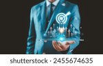 Increase strategy busines plan trend concept. Achieve growth goal sale marketing, increase success potential, soar rocket towards wealth. Competitive business rocket with up arrow investment icon
