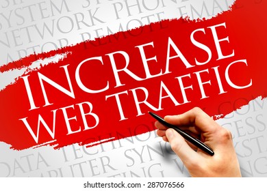 Increase Web Traffic Word Cloud Concept