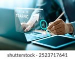 Increase Website Traffic with Digital Marketing Strategy: Businessmen Use Digital Technology to Analyze and Improve Performance Steady Growth in an Era Where Technology and Innovation are Key Drivers
