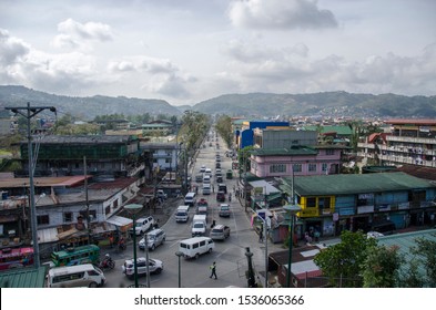 Increased Tourist Arrival Causes Traffic Congestion At Km6 La Trinidad, Benguet (view From Benguet Provincial Capitol) During Holiday Season October 19, 2019