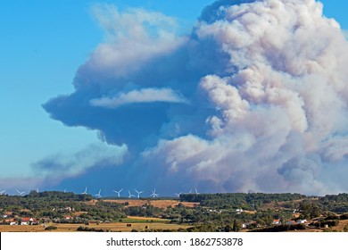 Incredible Bush Fire At The Southcoast In Portugal