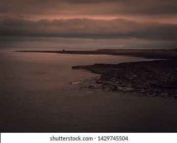 Incredible Cinematic Sunset In Rocky Beach Near Easky Castle, Co.Sligo Ireland.