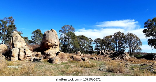 Incredible Rock Formation And Geological Features In Rural Area Of NSW, Australia