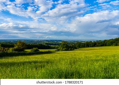 The incredible view across East Sussex and Kent countryside from the top of North's Seat high weald near Hastings south east England - Shutterstock ID 1788320171