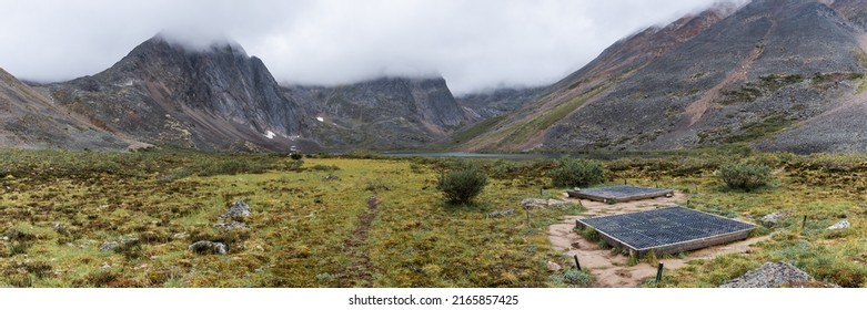 Incredible views from back country camping area in Tombstone Territorial Park during late summer at Grizzly Lake.  - Shutterstock ID 2165857425
