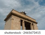 Independence Arch of Ghana with a beautiful blue sky