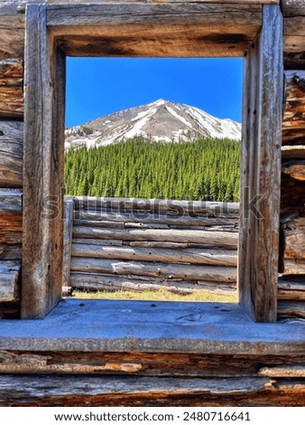 Similar – Image, Stock Photo Room with mountain view