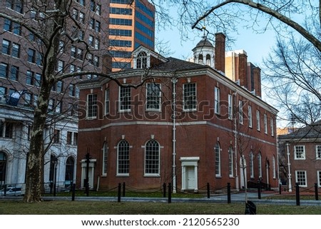 Independence Hall and Congress Hall (Original Capitol) Area in Philadelphia, PA
