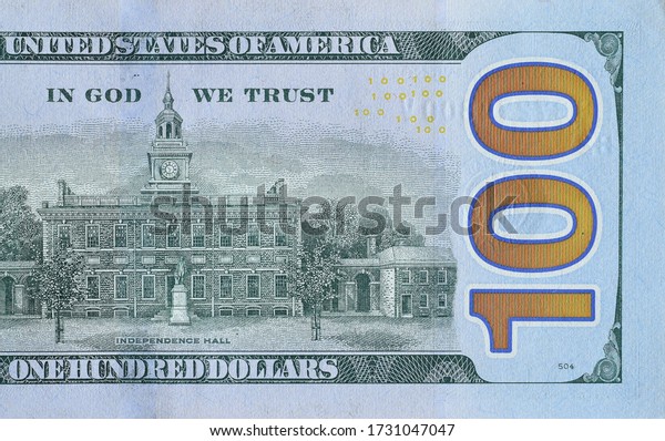 Independence Hall On 100 Dollars Banknote Stock Photo 1731047047 ...
