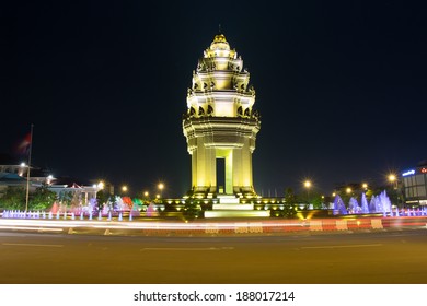 Independence Monument In Phnom Penh,Cambodia