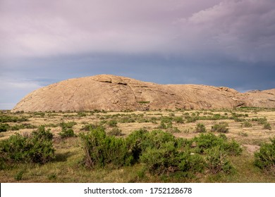 Independence Rock Is A Famous Landmark On The California, Oregon And Mormon Pioneer Trails.