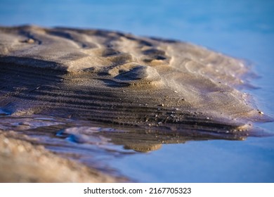 India, 20 December, 2021 : Beach Sand Ripples, Natural Sand Pattern, Beach Sand Pattern, Sand Pattern.