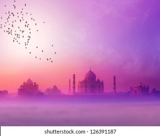 India Background Of Indian Travel Wonder Taj Mahal Landscape Photography 