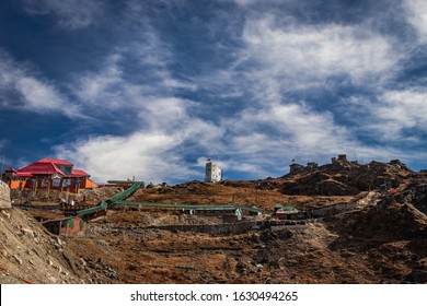 India China Border At Nathula Pass Amazing Landscape Image Is Taken At Nathula Pass Sikkim India On Jan 10 2020.