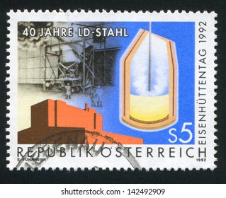 INDIA - CIRCA 1992: Stamp Printed By India, Shows LD Steel Mill, Circa 1992