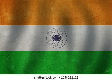 India Concept With India Flag Background. Travel And Learn Hindi Language