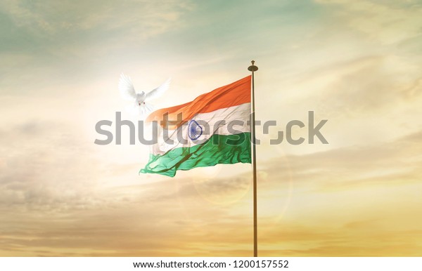 インド国旗の掲示 の写真素材 今すぐ編集