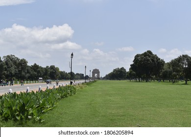 India Gate, Rajpath , New Delhi/India- August 16 2020: Due To Covid 19 No Visitor. India Gate War Memorial Opened On February 12, 1931 India Gate Height: 42 M Architect: Edwin Lutyens.