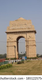 India Gate, Rajpath , New Delhi/India- OCTOBER 02 2020: Due To Covid 19 No Visitor. No Traffic. Silent Road.