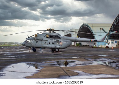 India - October 6, 2018: Indian Air Force Mil Mi-17 Helicopter.