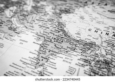 India on map travel background texture