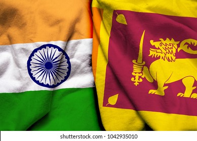 India and Sri Lanka flag together