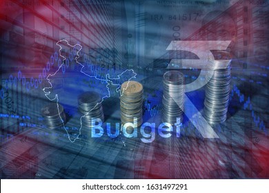 India Union Budget, India Economy, Finance Background, Indian Rupee,  Illustration, Rupee Currency, Rupee Background- Digital Image 