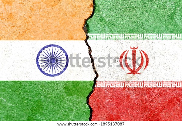 India VS Iran national flags icon grunge
pattern isolated on broken weathered cracked concrete wall
background, abstract India Iran politics relationship friendship
conflicts concept texture
wallpaper