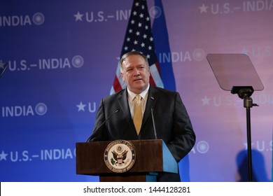 INDIA-JUNE,25 2019: US Secretary Of State, Mike Pompeo Arrived In India To Talk On Issues Related To Defence At New Delhi On Tuesday.