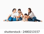 Indian asian family playes wooden block stacking game at home together and having fun