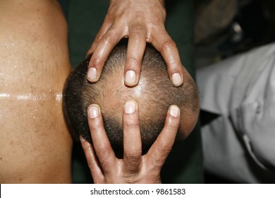 Indian Ayurvedic Oil Head Massage