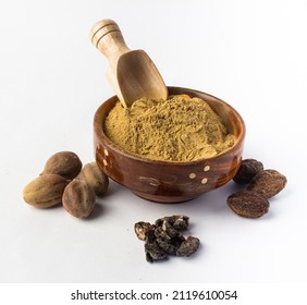 Indian ayurvedic Triphala hard is ancient medicine for indigesti - Shutterstock ID 2119610054
