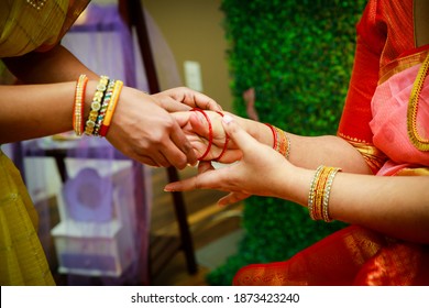 Indian Baby Shower Ceremony.  Seemantham Ceremony - Image