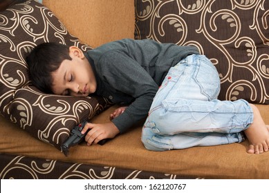 Indian boy sleeping closeup - Shutterstock ID 162120767