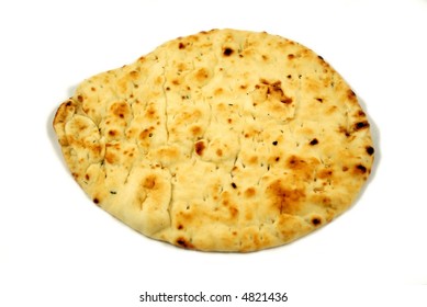 Indian Bread Naan Isolated On White