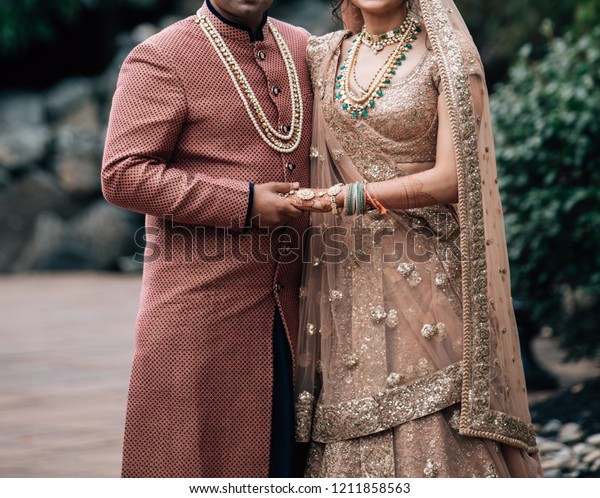 Indian Bride Groom Holding Hand Wearing Stock Photo Edit Now