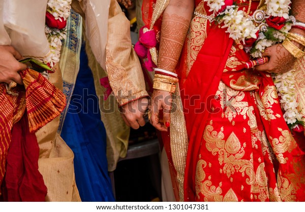 Indian Bride Groom Holding Hands Each Stock Photo Edit Now