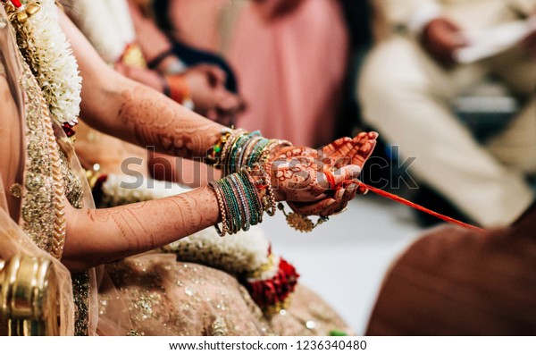 Indian Bride Groom Performing Ritual Vidhi Stock Photo Edit Now