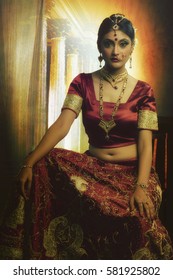 The Indian Bride in wedding costume