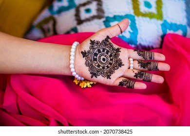 Indian Bride's Wedding Henna Mehndi Mehendi Hands Close Up