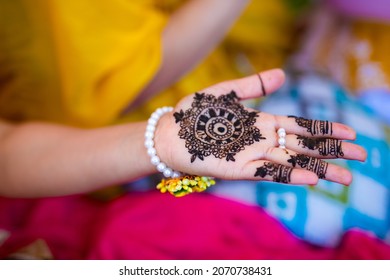 Indian Bride's Wedding Henna Mehndi Mehendi Hands Close Up