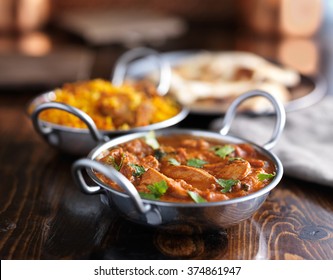 Indian Butter Chicken Curry In Balti Dish