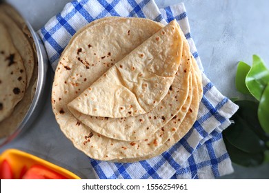 Indian Chapati / Fulka or Gehu Roti. It's a Healthy fiber rich traditional Indian food.